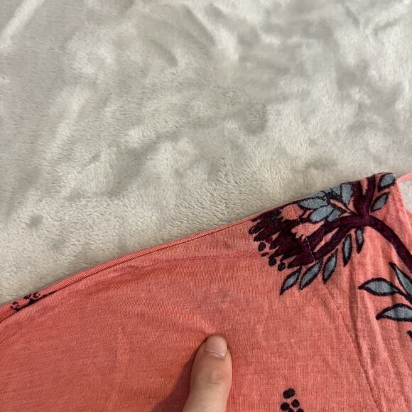 Free People Top Womens XS Pink‎ Floral Maui Wowie Boho Whimsical Flowy Festival - Picture 6 of 12